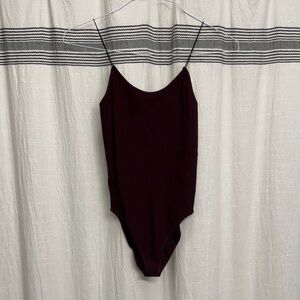 Elegant Burgundy Bodysuit
